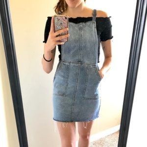 Light Wash Denim Pinafore/Overall Skirt/Dress